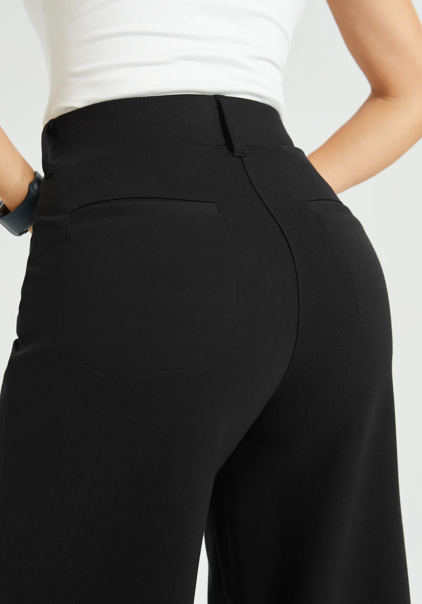 7-Pocket High-Waist DPYP™ Dress Pant Yoga Pant | Wide (Black) - Image 4