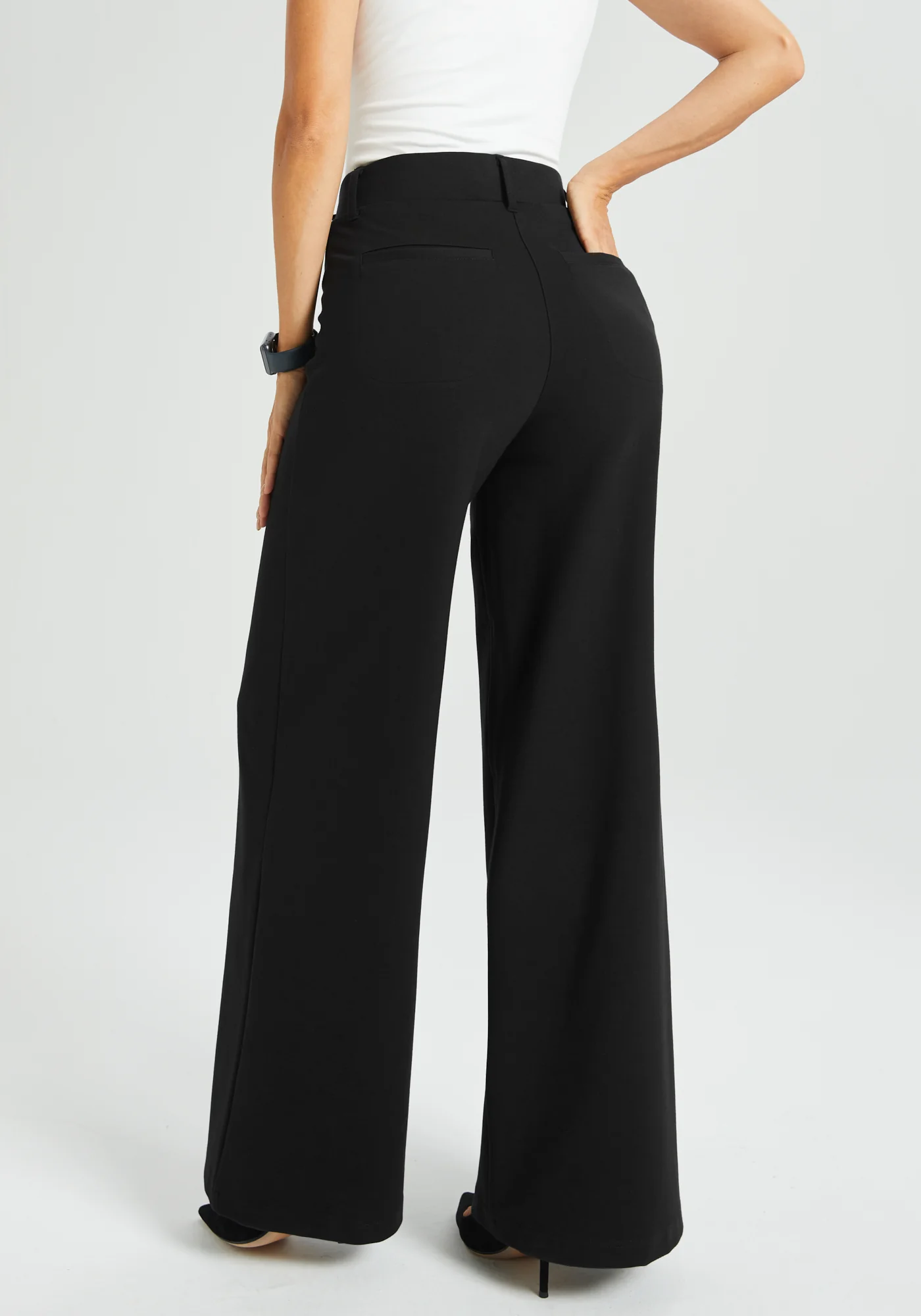 7-Pocket High-Waist DPYP™ Dress Pant Yoga Pant | Wide (Black) - Image 5