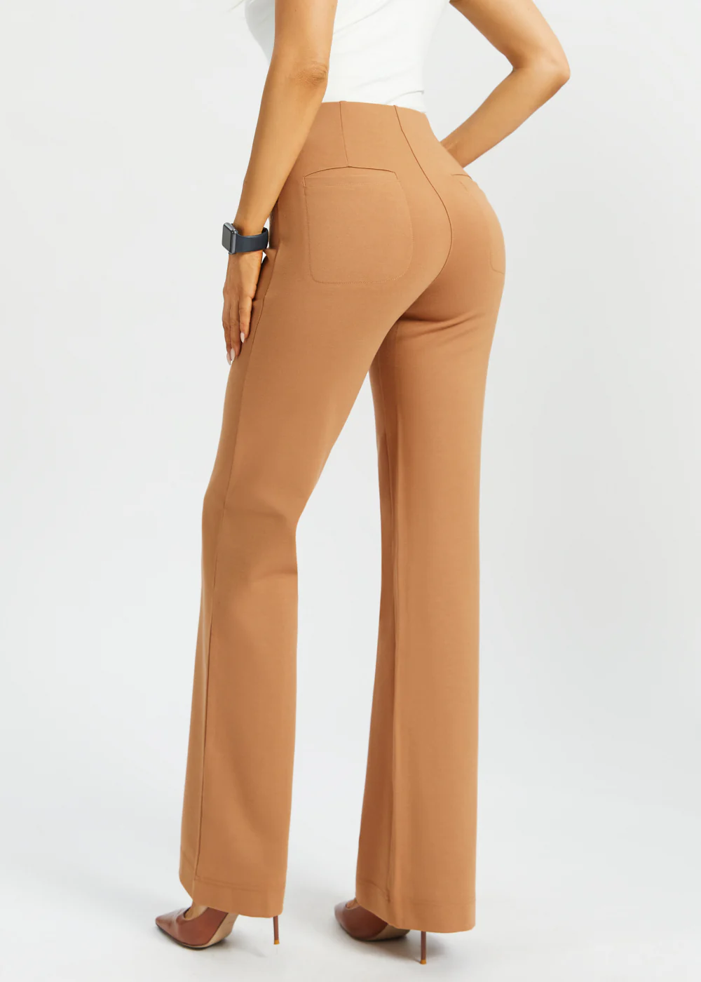 Atlantic DPYP™ Dress Pant Yoga Pants | Wide (Sandalwood) - Image 4