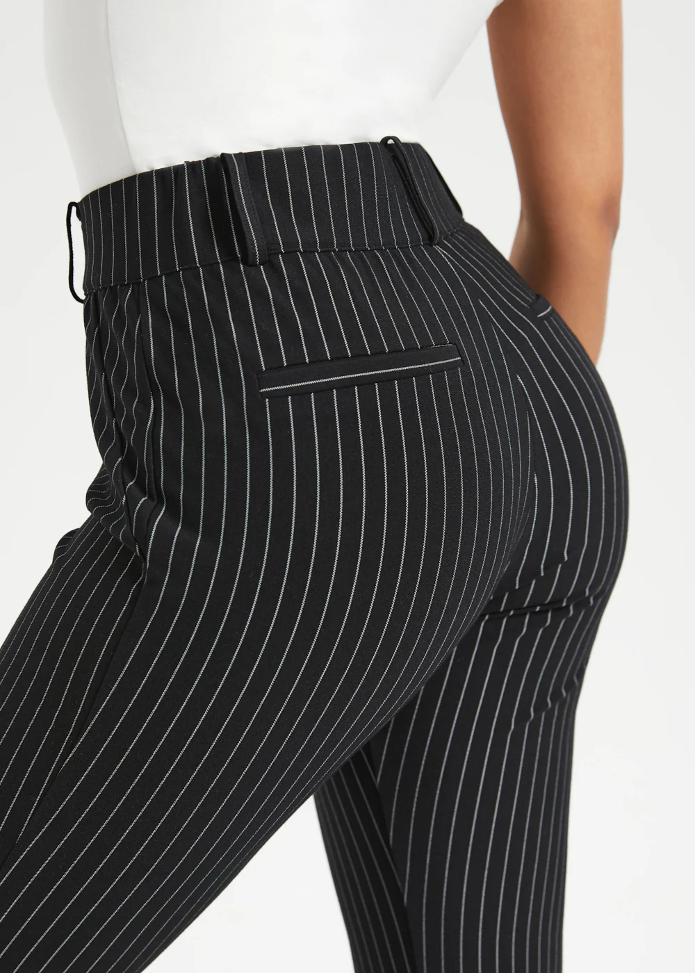 Classic Dress Pant | Bootcut (Black Ivory Stripe) - Image 4
