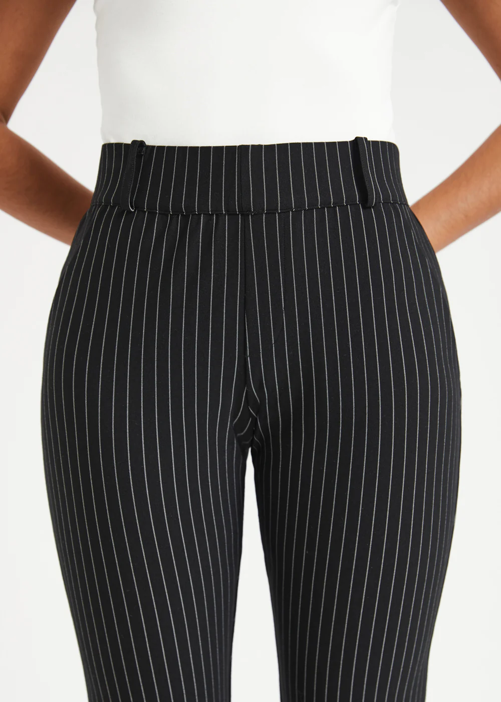 Classic Dress Pant | Bootcut (Black Ivory Stripe) - Image 6