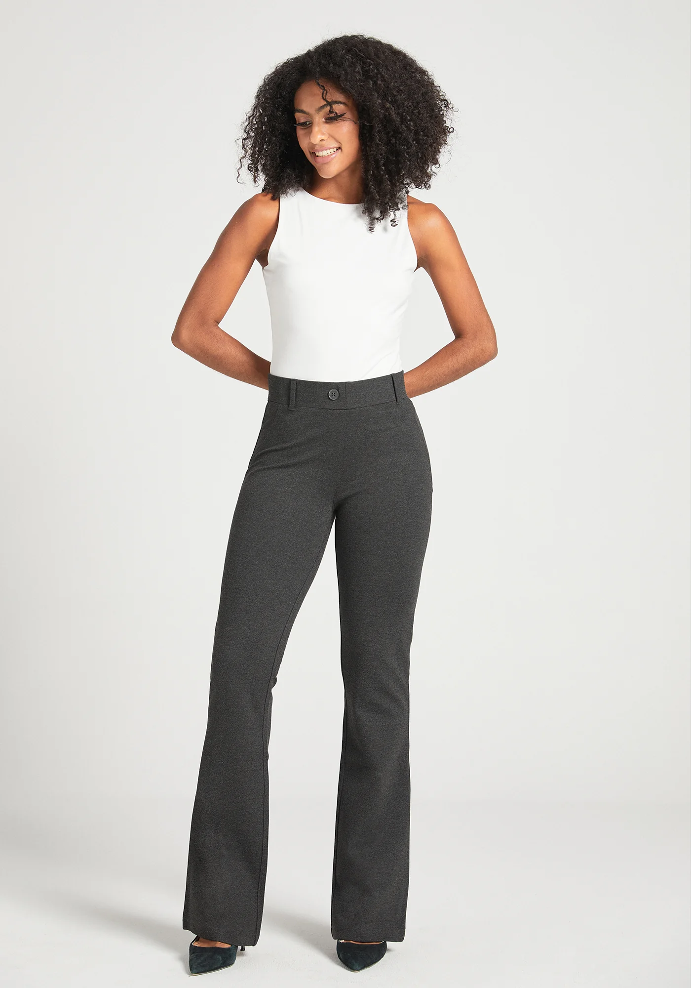 Classic DPYP™ Dress Pant Yoga Pant | Bootcut (Charcoal) - Image 6