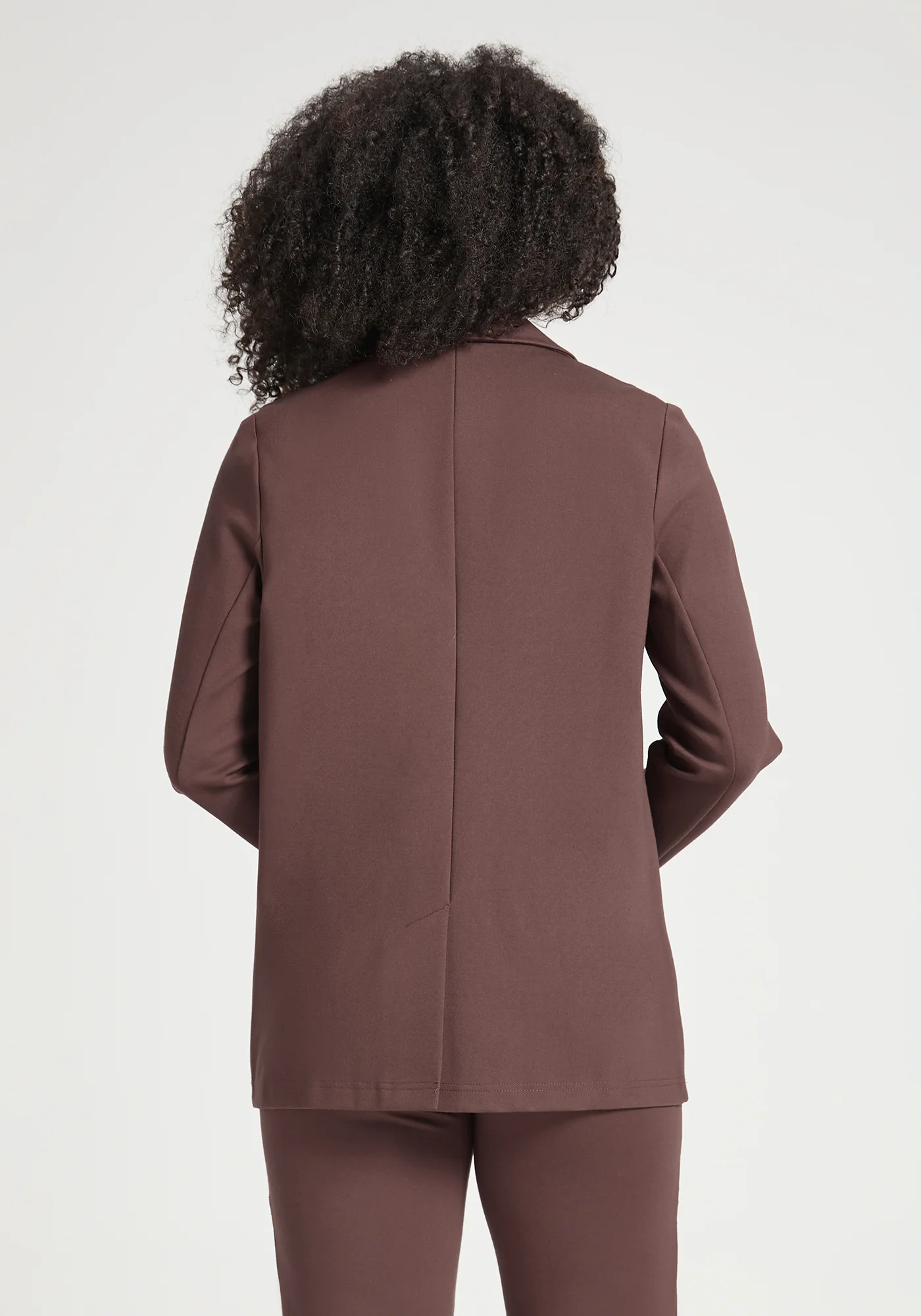 Double Breasted Blazer | Stretch Ponte (Cherrywood) - Final Sale - Image 4