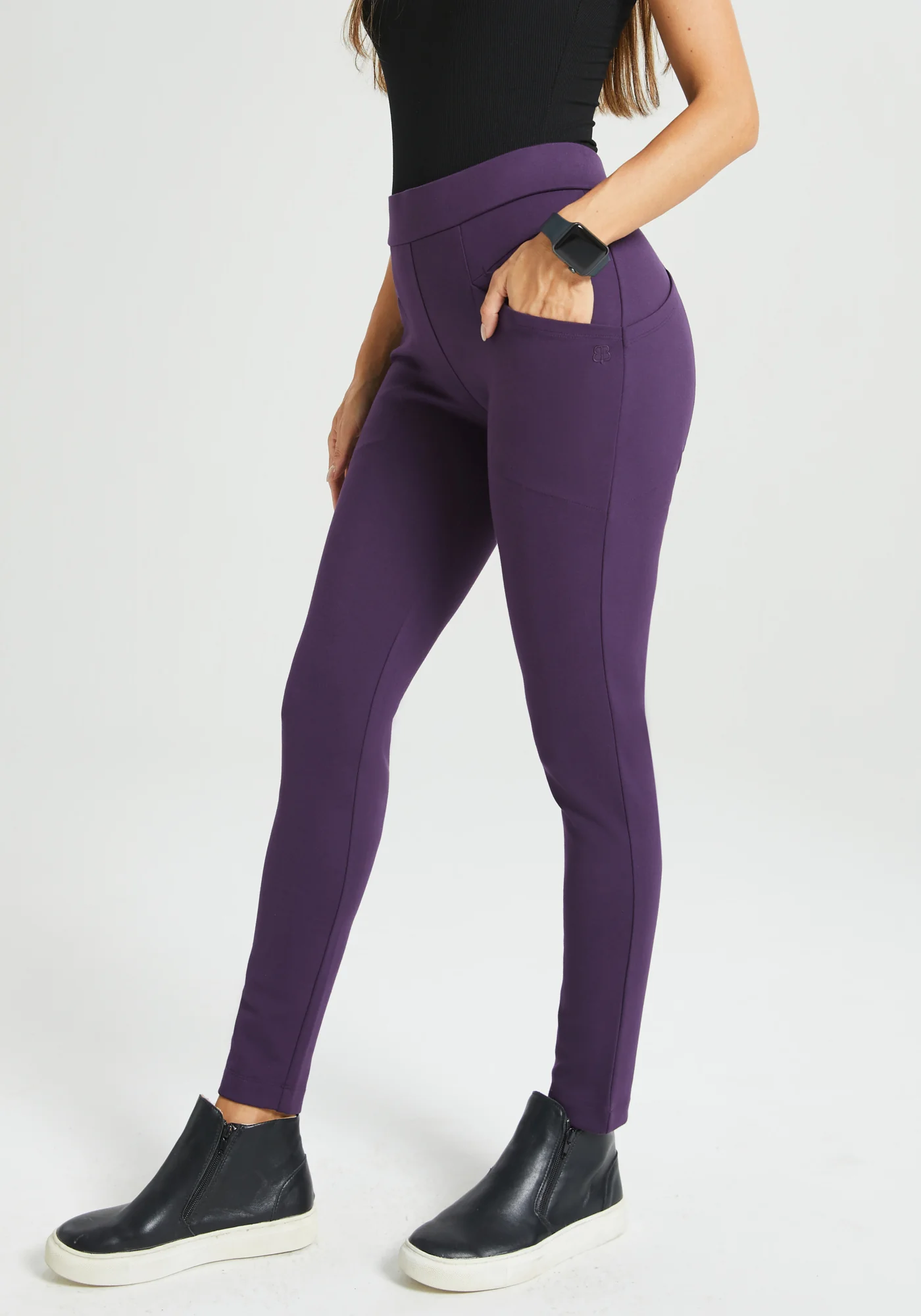 Journey DPYP™ Dress Pant Yoga Pant | Skinny (Aubergine) - Image 3
