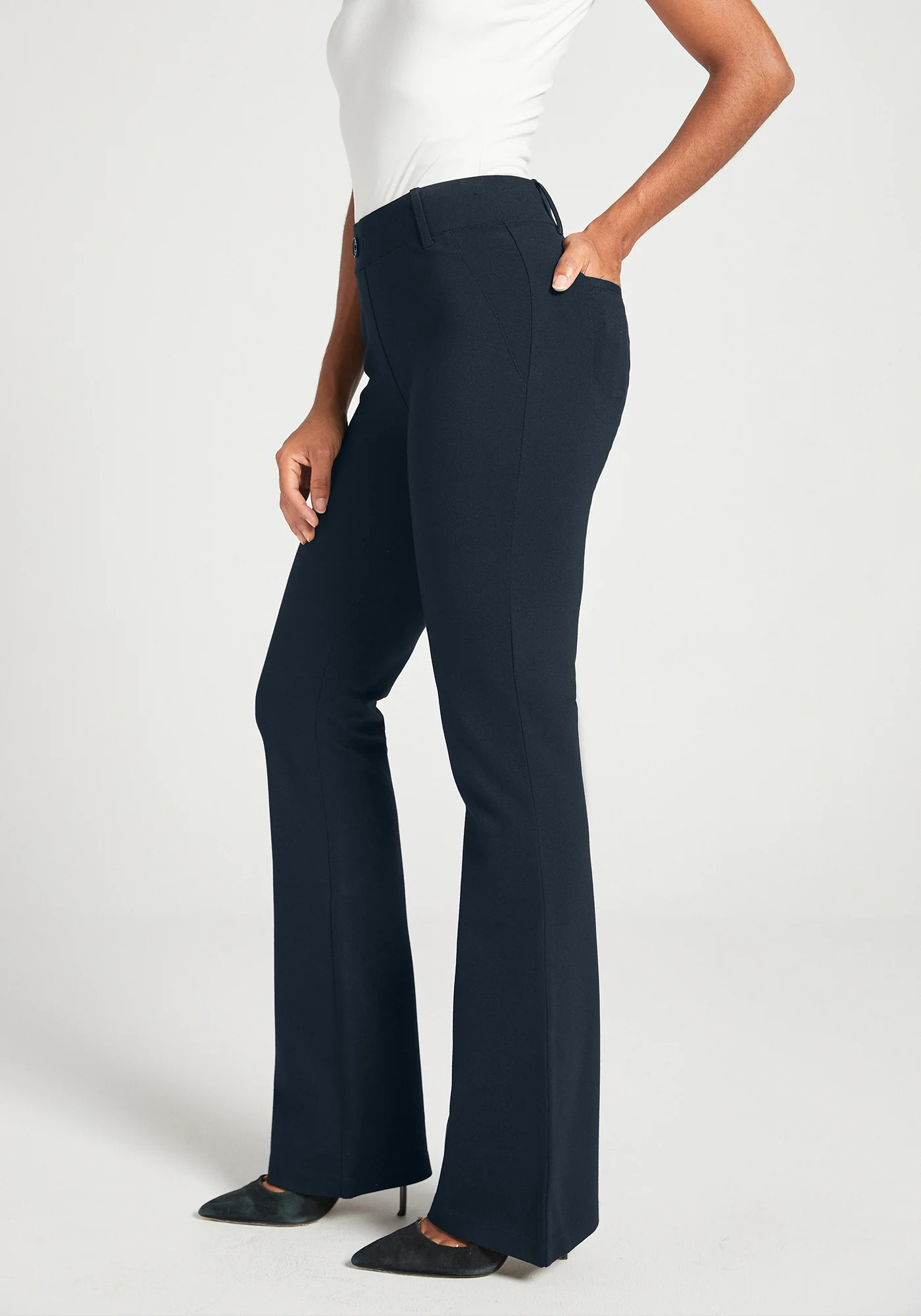Two-Pocket DPYP™ Dress Pant Yoga Pant | Bootcut (Navy) - Image 4